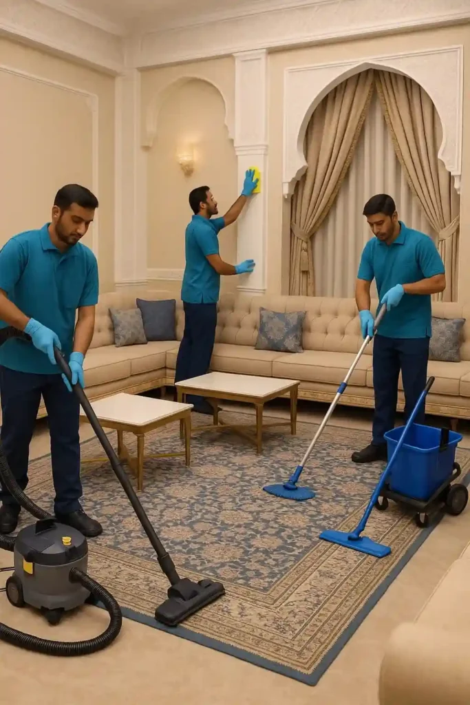 "فريق العهد كلين يقدم خدمات تنظيف مجالس باحترافية"