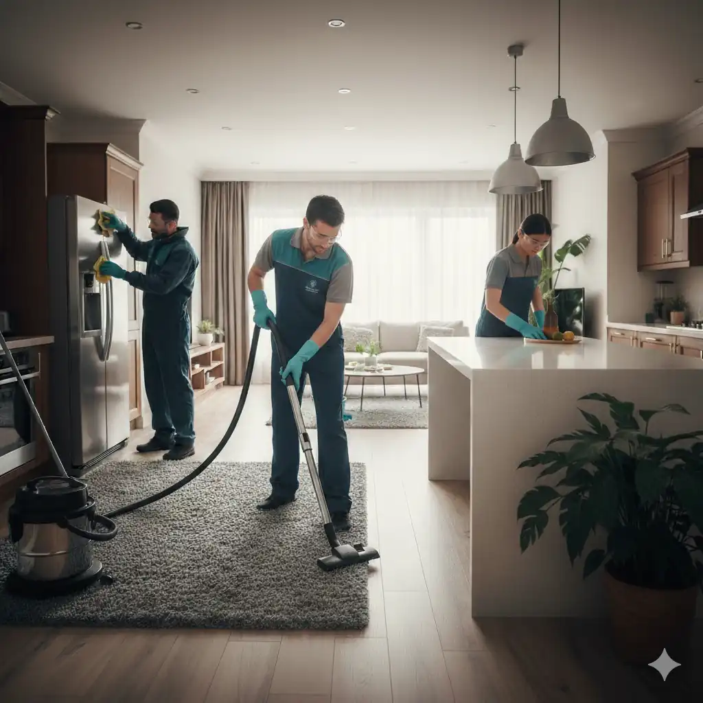 فريق عمل تنظيف محترف