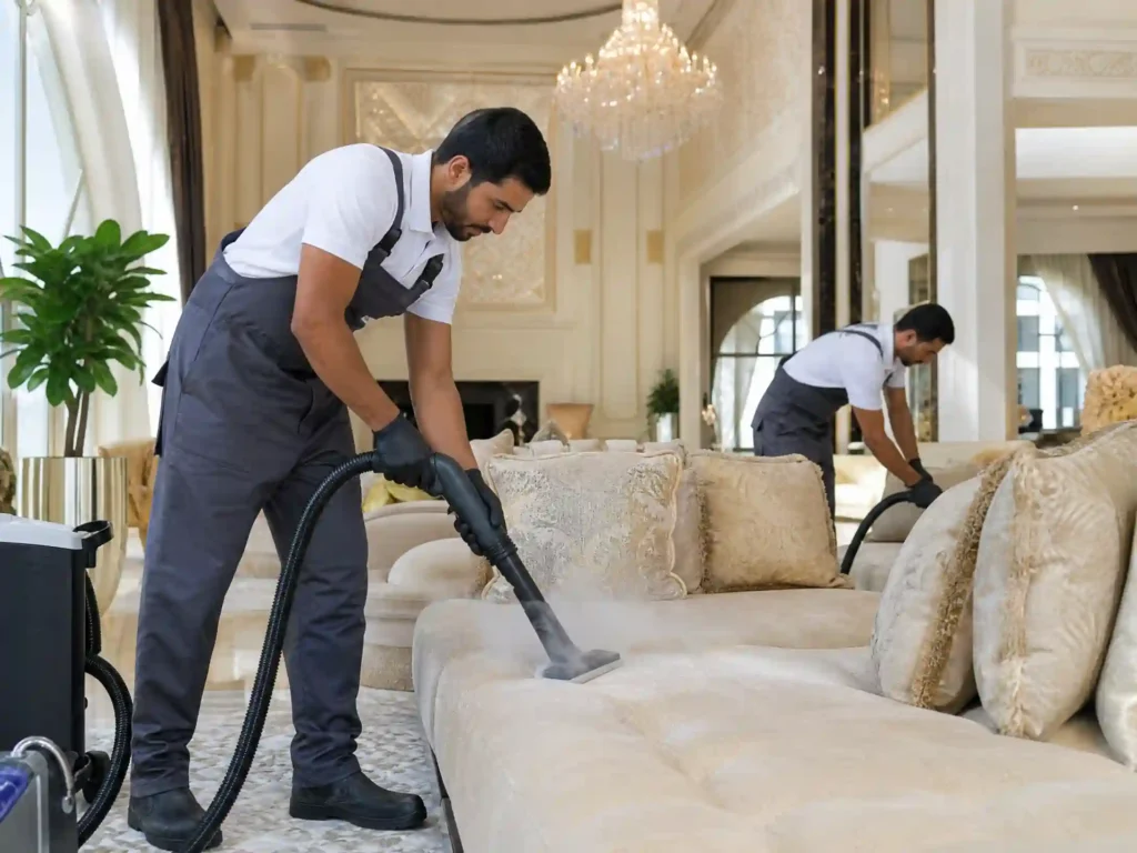 شركة تنظيف كنب في الامارات تنظف كنب الفلل والقصور بالبخار